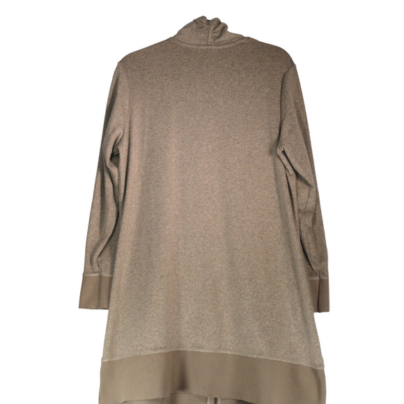 QVC Long Cardigan Sweater Womens Medium Brown Duster Soft Knit Pockets Cozy Chic - Picture 6 of 7